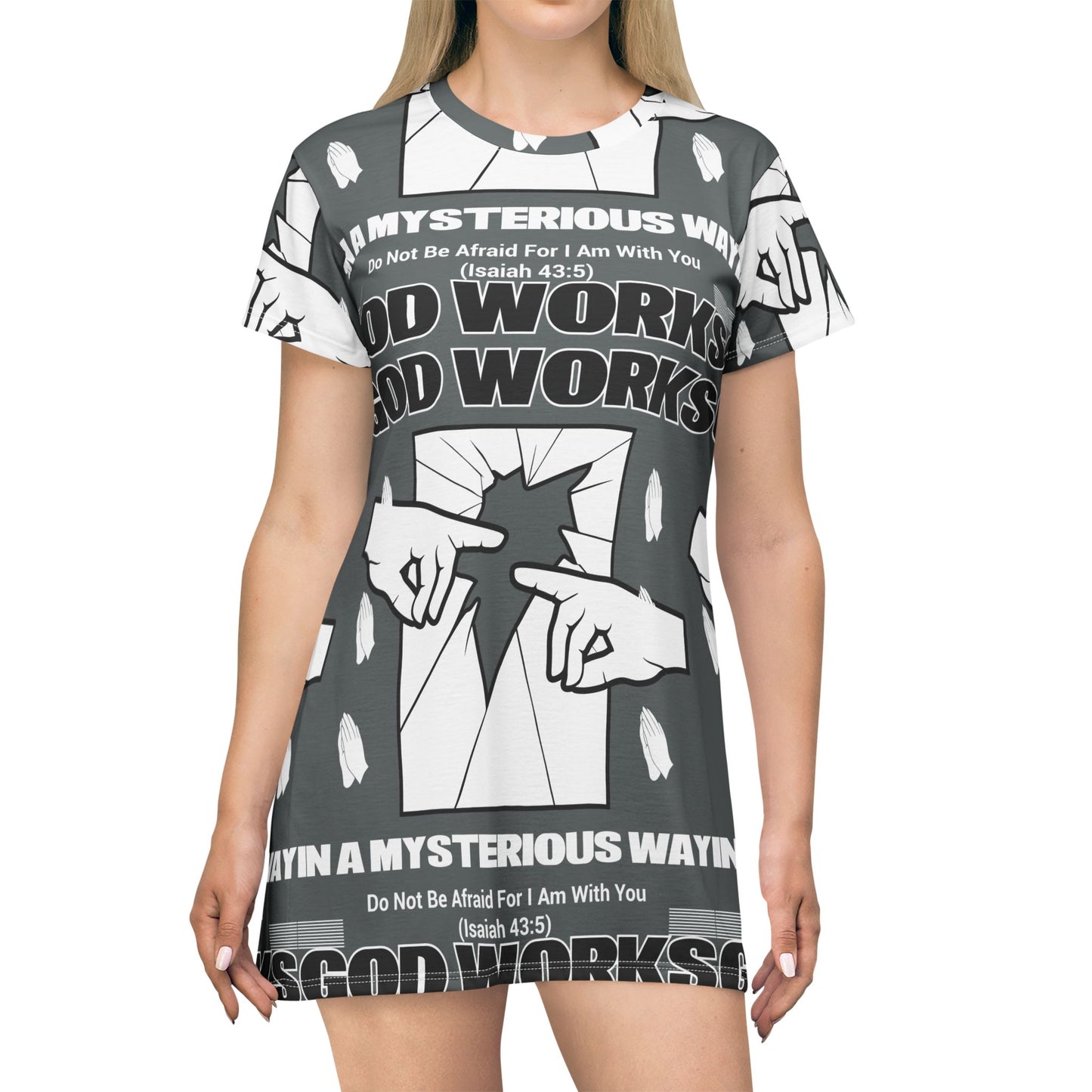 Make Heaven Crowded T-Shirt Dress | Inspirational Print for Everyday Comfort
