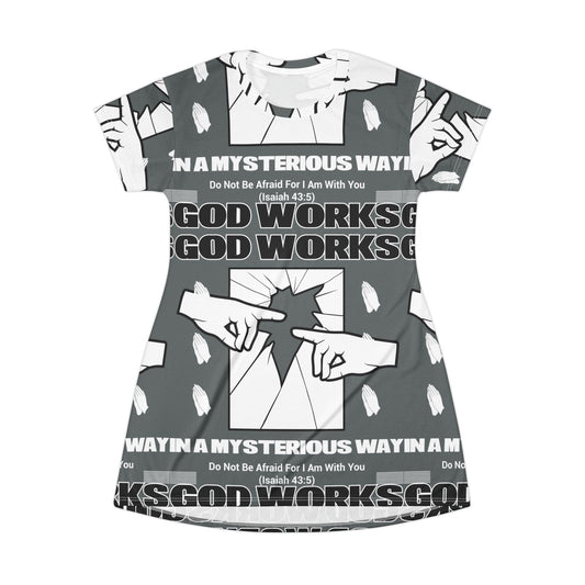 Make Heaven Crowded T-Shirt Dress | Inspirational Print for Everyday Comfort