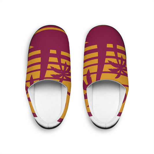 Cozy Men's Indoor Slippers with Leaf Design